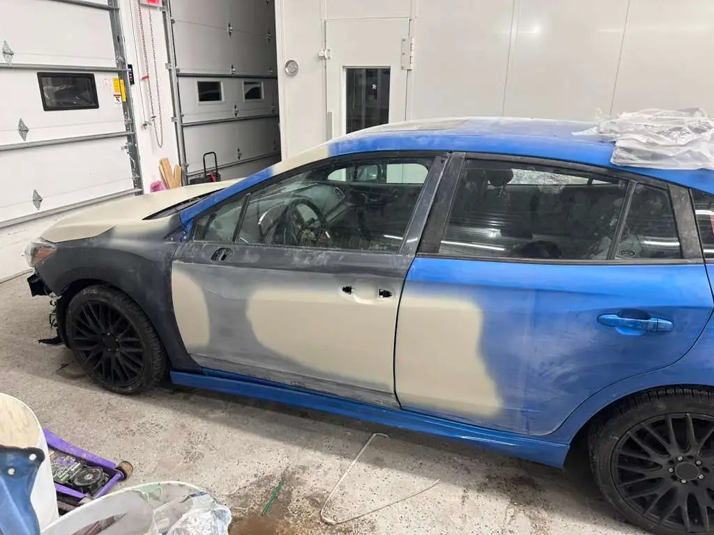 Vehicle being repaired at Second Chance Collision